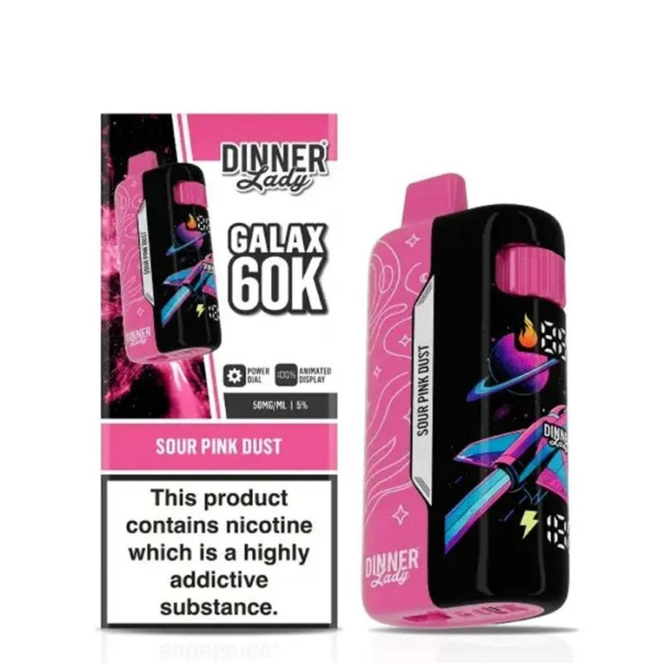Dinner Lady Galax 60K Puff Disposable Sour Pink Dust