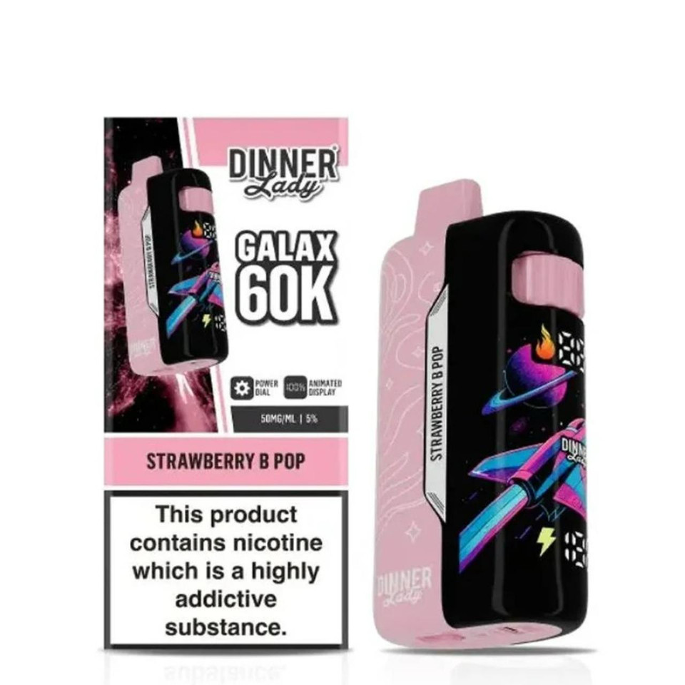 Dinner Lady Galax 60K Puff Disposable Strawberry B Pop