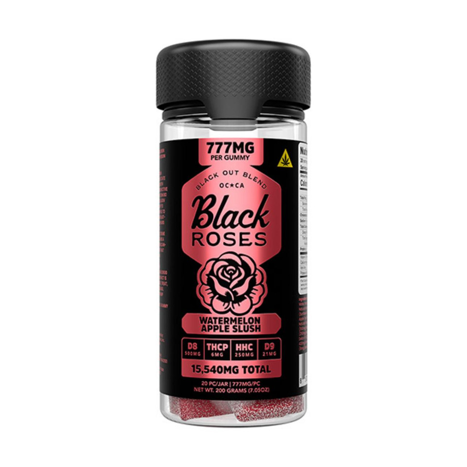 Black Roses Blackout Blend Gummies 15540MG - 20CT WaterMelon Apple Slush