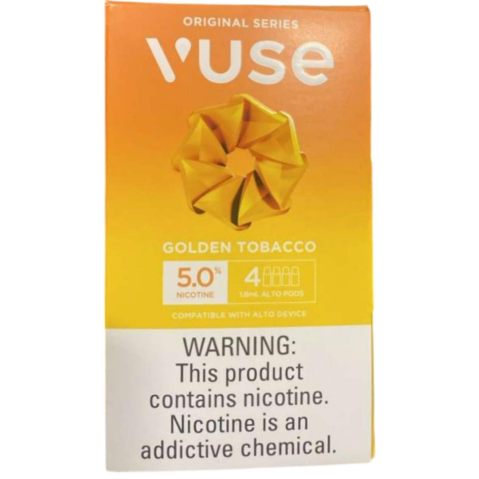Vuse Alto Prefilled Replacement Pod 1.8ML - 5.0% Pack of 4 Golden Tobacco