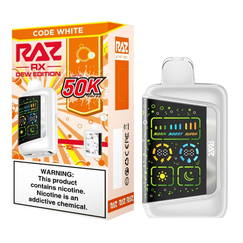 Geek Vape Raz RX 50K Puff Disposable code white
