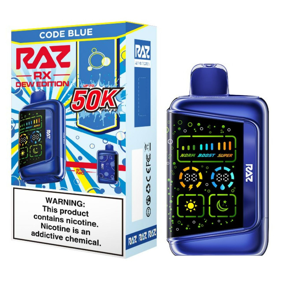 Geek Vape Raz RX 50K Puff Disposable code blue