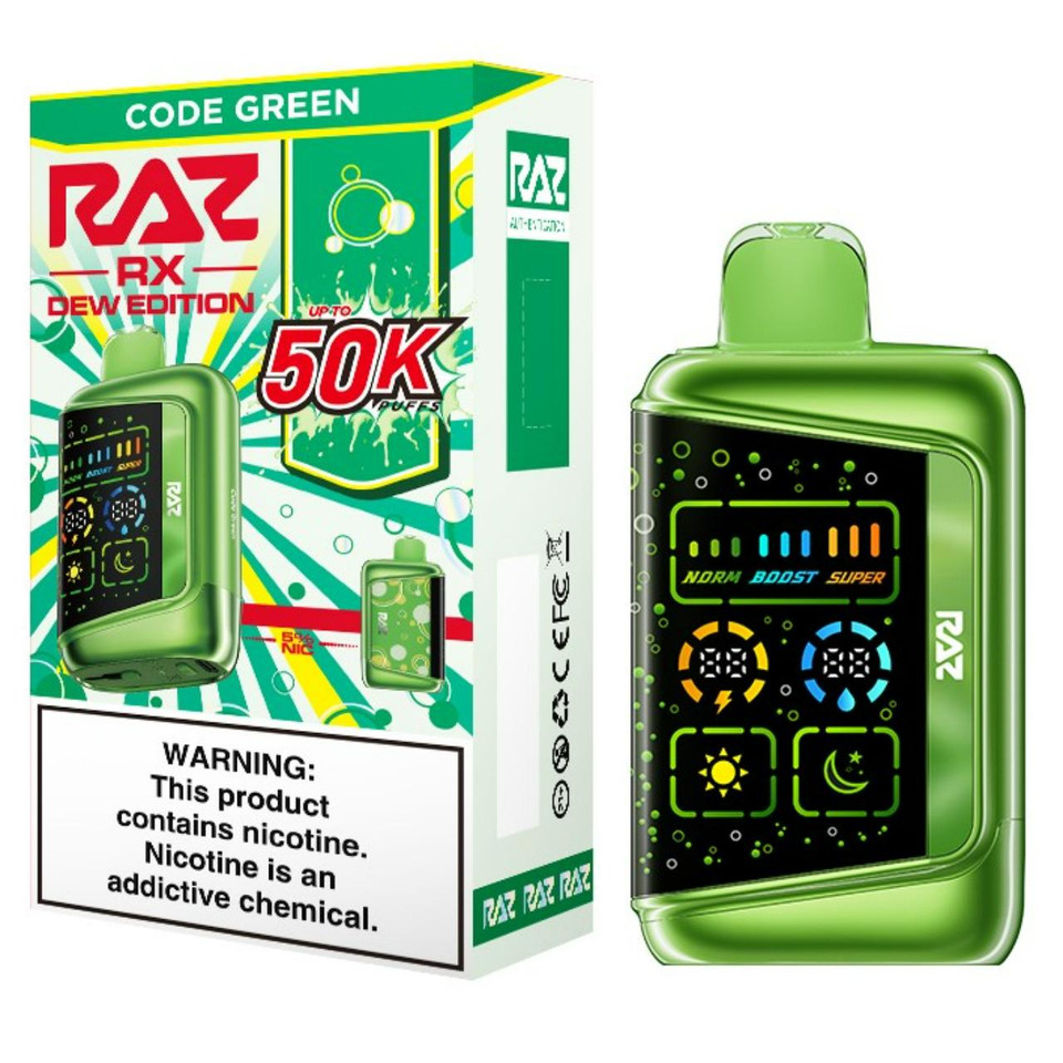 Geek Vape Raz RX 50K Puff Disposable code green