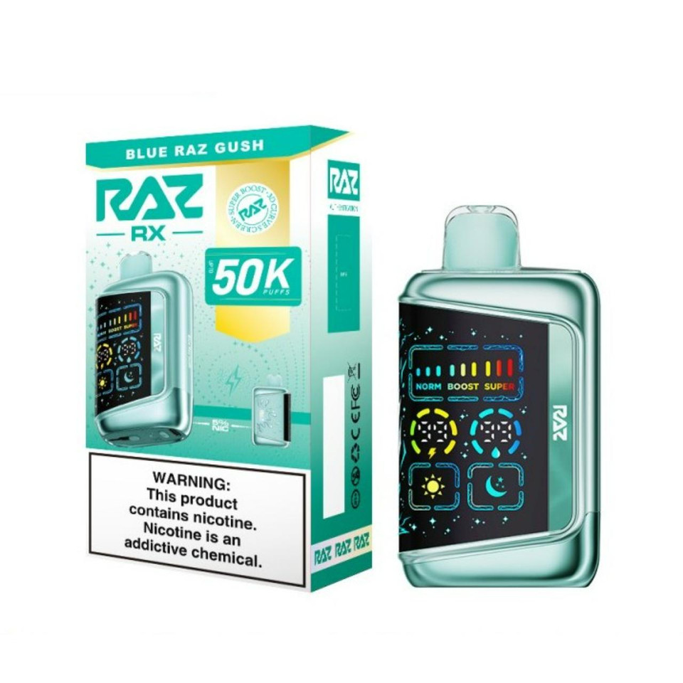 RAZ RX 50K Puff Disposable Blue Raz Gush - Classic Edition