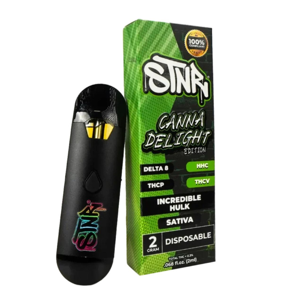 STNR Canna Delight THCP Disposable 2G Incredible Hulk Sativa