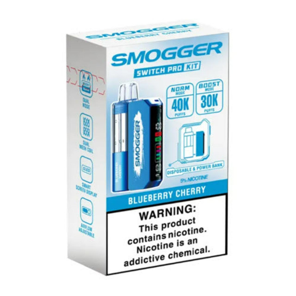 Smogger Switch Pro Kit 40K Puff Disposable Blueberry Cherry