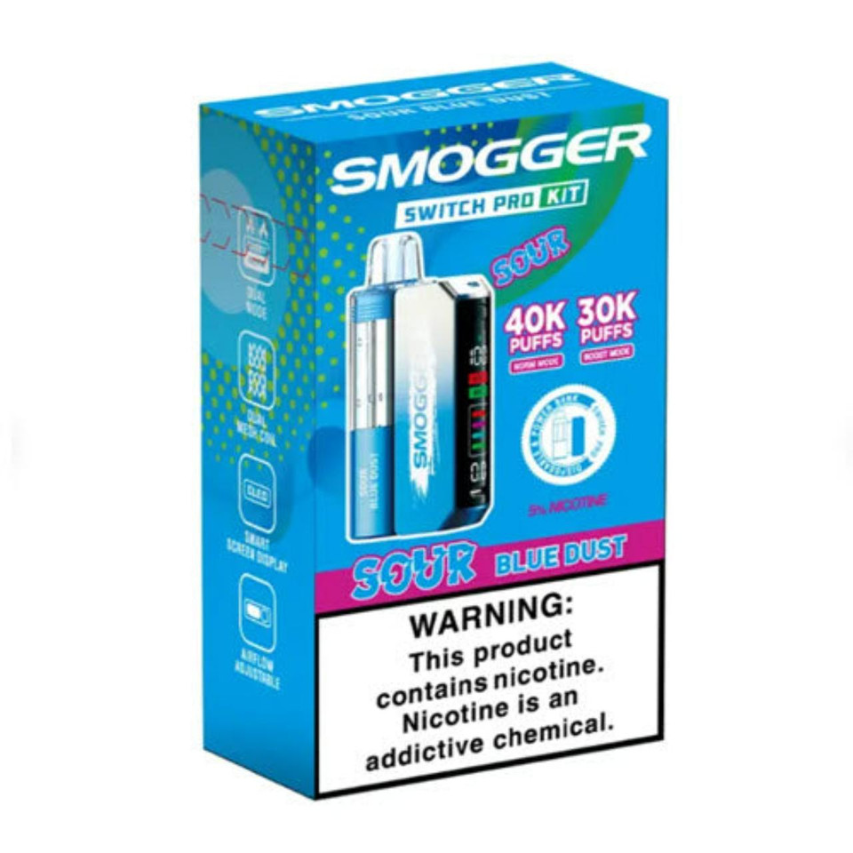 Smogger Switch Pro Kit 40K Puff Disposable Sour Blue Dust