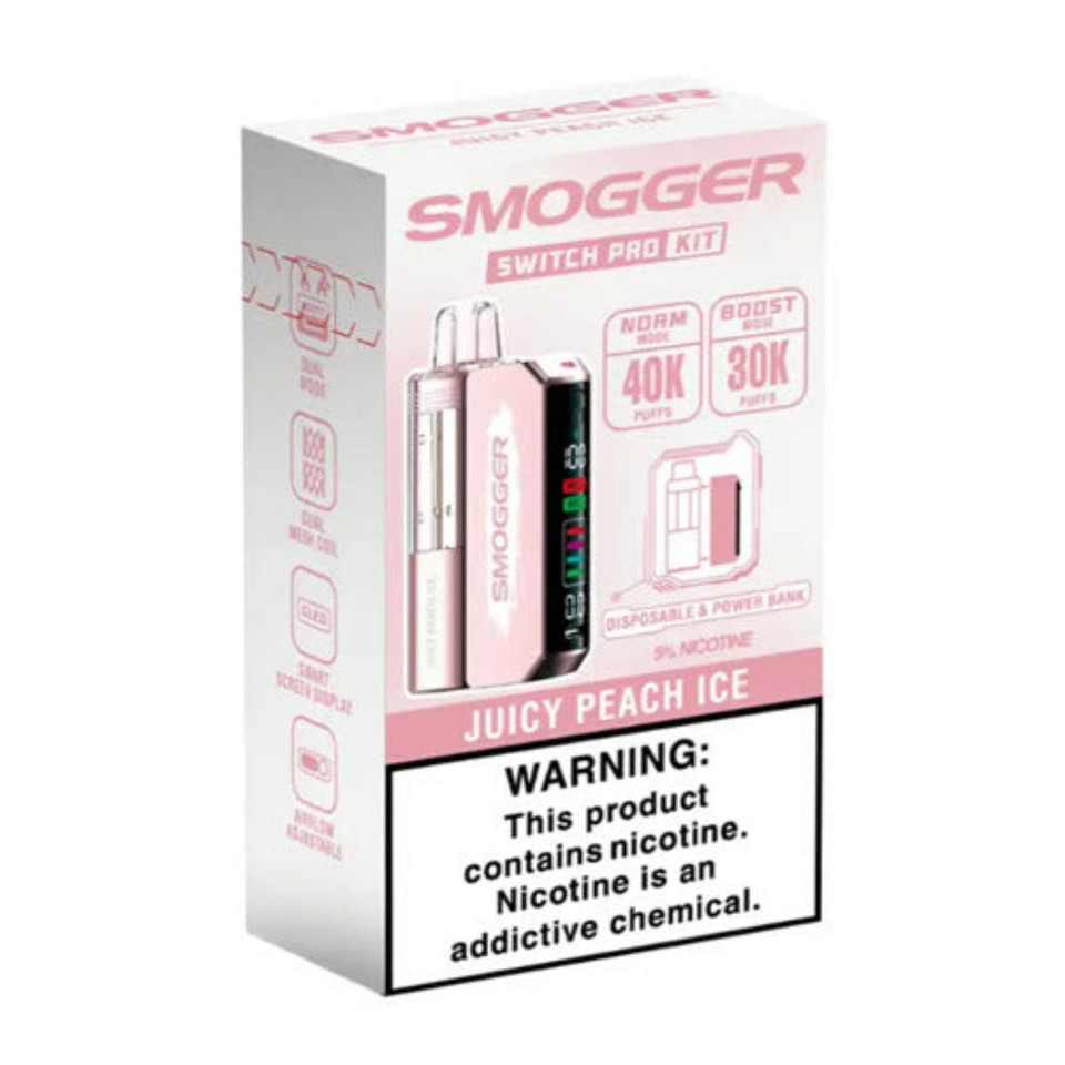 Smogger Switch Pro Kit 40K Puff Disposable Juicy Peach Ice