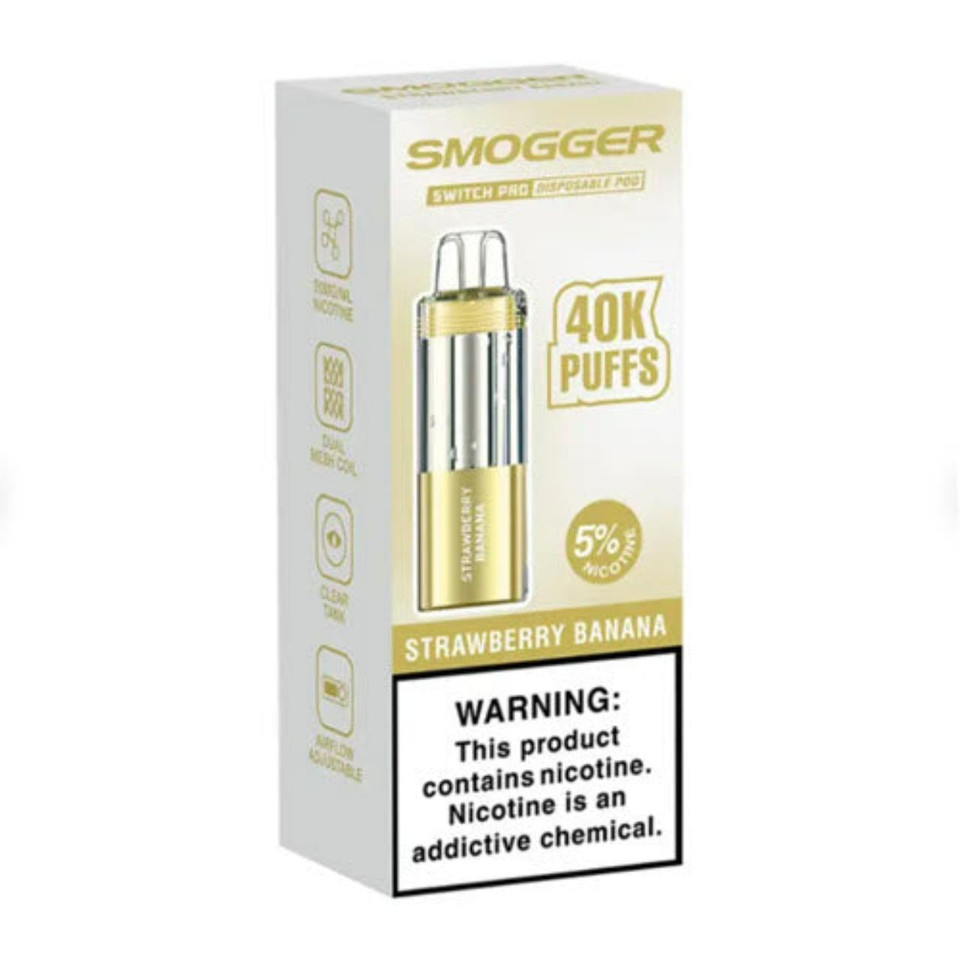 Smogger Switch Pro 40K Pre-filled Replacement Pod Pack of 1 Strawberry Banana