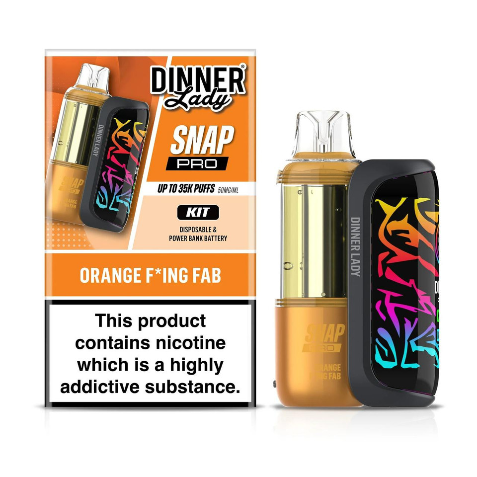 Dinner Lady Snap Pro Kit Disposable 35000 Puffs Orange F-ing Fab