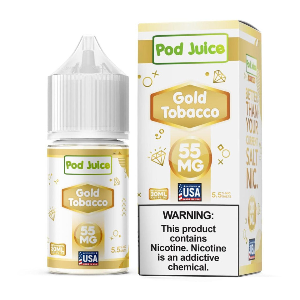 Pod Juice Gold Tobacco Tobacco Free Nicotine 30ml Salt E-Juice