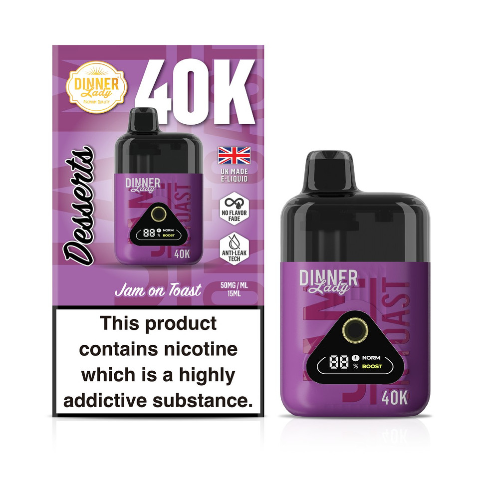 Dinner Lady Desserts 40K Puff Disposable Jam On Toast