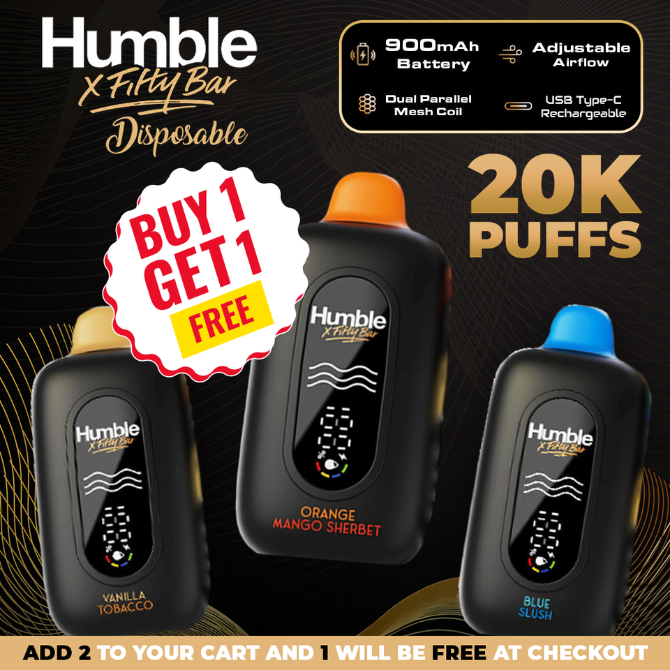 Humble x Fifty Bar Disposable (20000 Puffs) - Buy 1 Get 1 Free