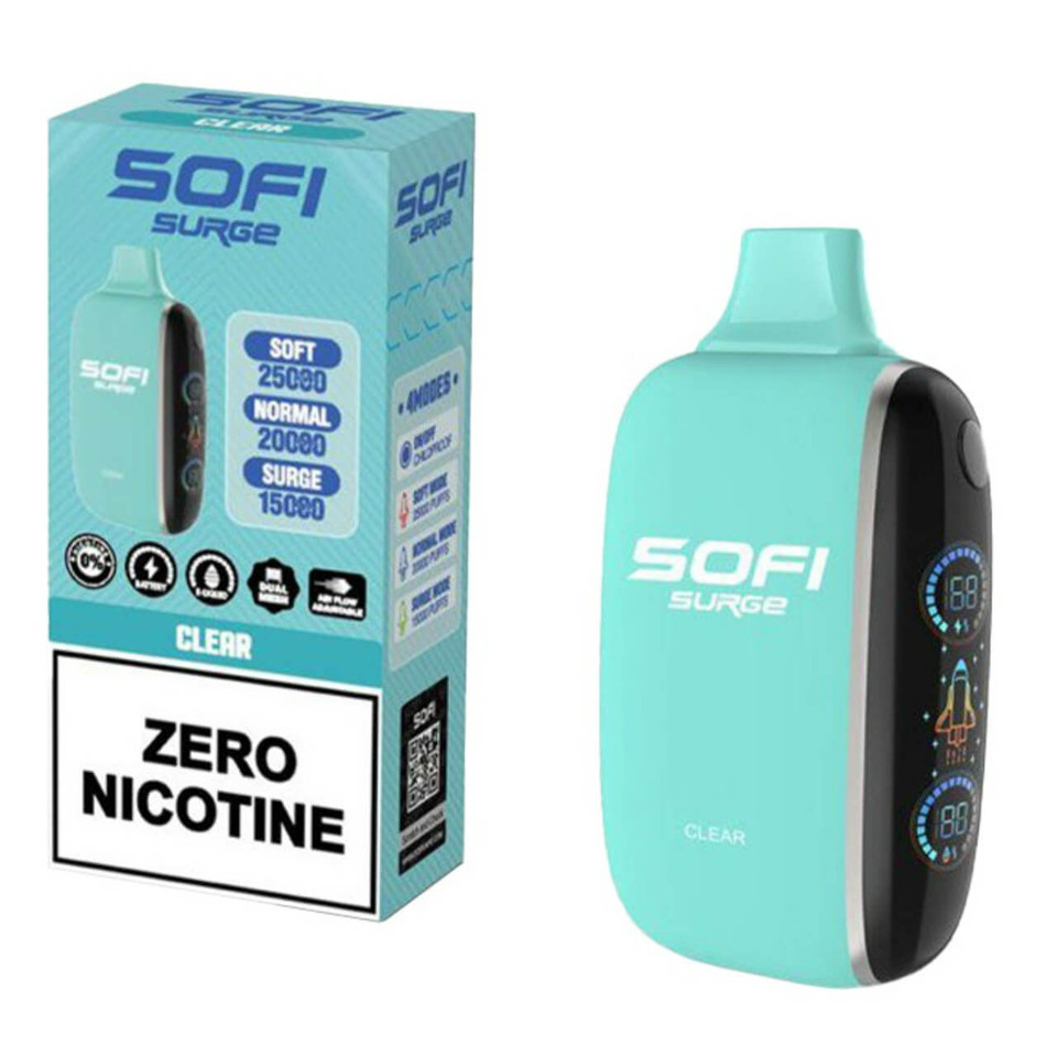 Sofi Surge Zero Nicotine 25000 Puff Disposable Clear