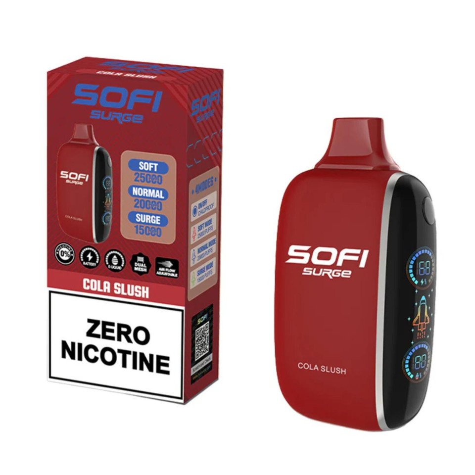 Sofi Surge Zero Nicotine 25,000 Puff Disposable Cola Slush
