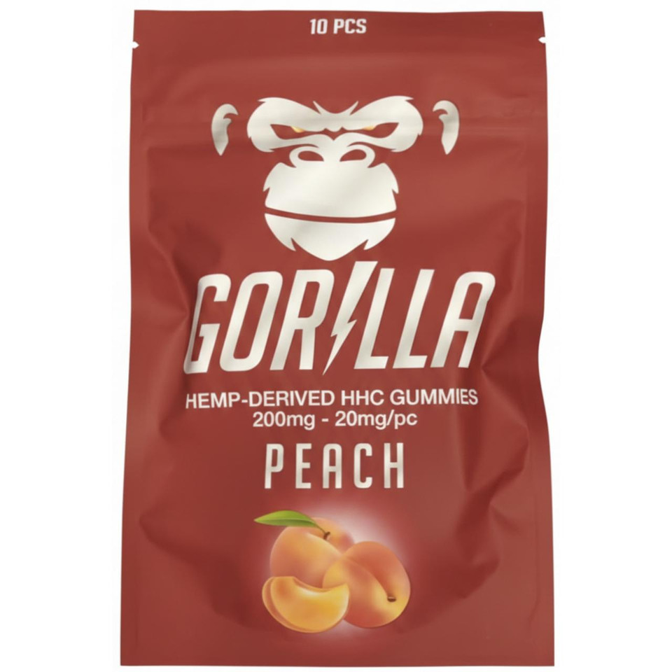 Gorilla HHC Gummies 200MG - 10PC Peach