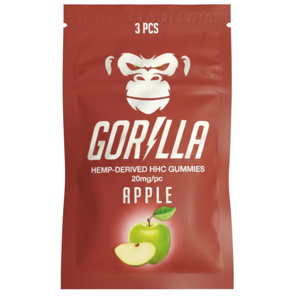 Gorilla HHC Gummies 60MG - 3PC Apple