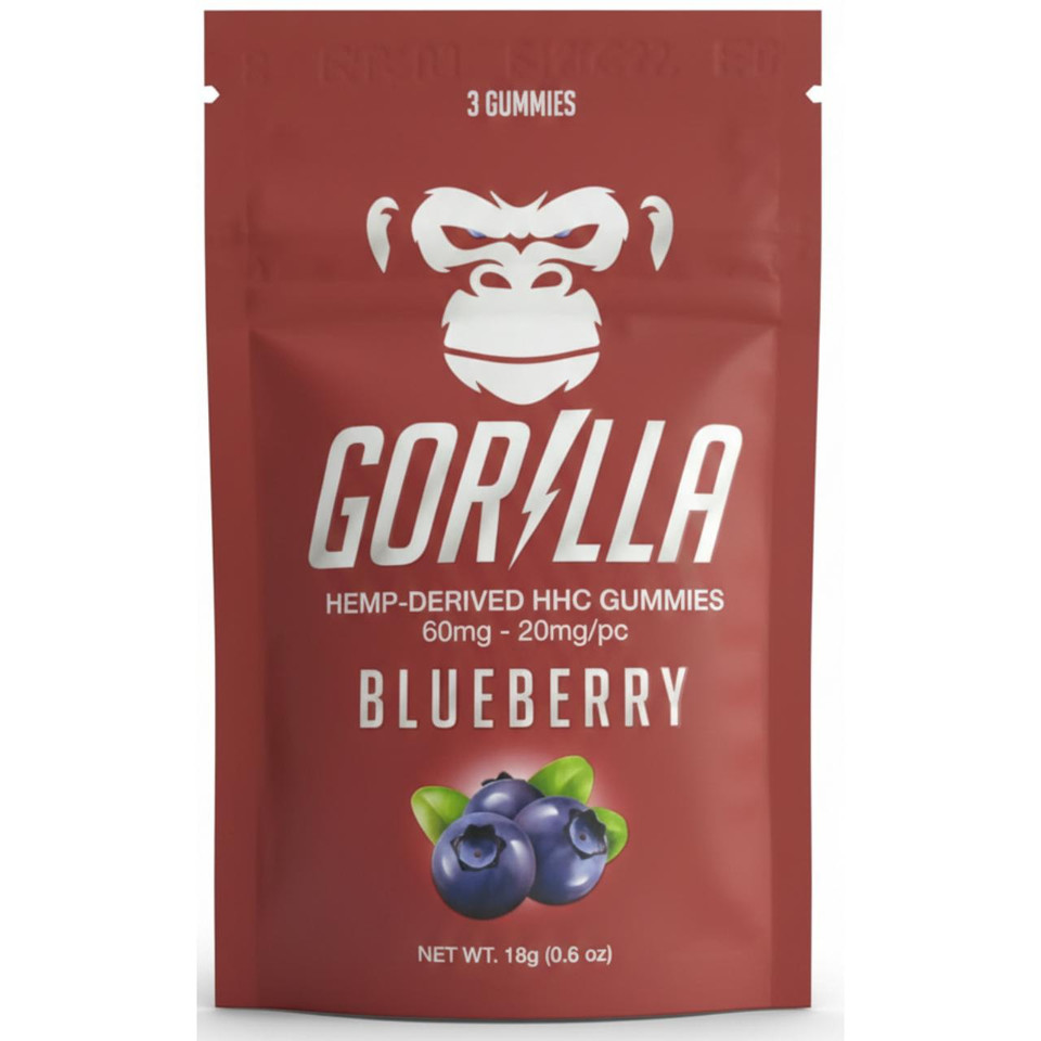 Gorilla HHC Gummies 60MG - 3PC Blueberry
