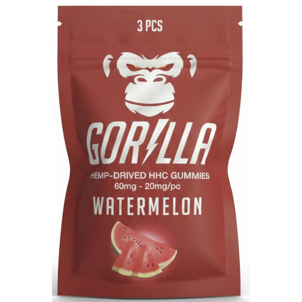 Gorilla HHC Gummies 60MG - 3PC Watermelon