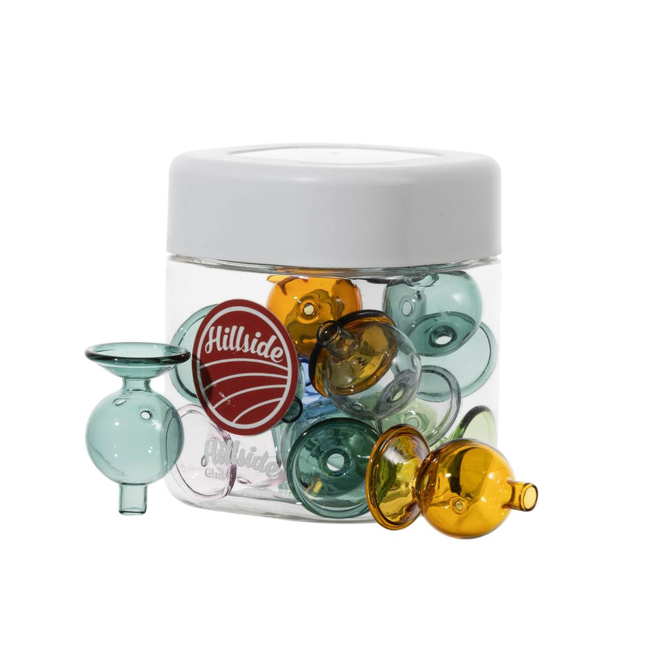 Hillside Glass Cap Bubble Carb Cap Jar 12PK