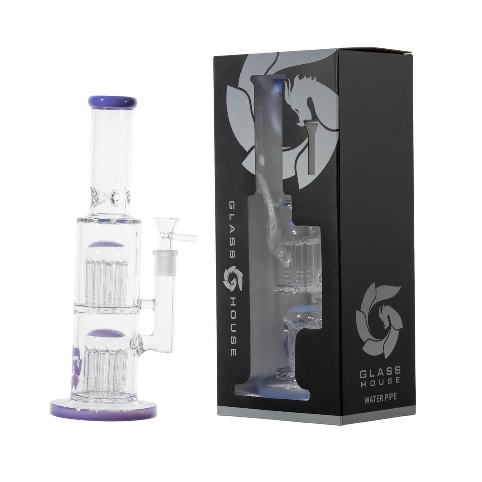 Hillside Water Pipe Beaker 13 DOUBLE PERC STRAIGHT