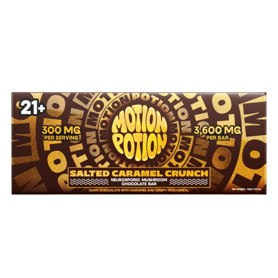 Motion Potion Mushroom Chocolate Bar 300MG Caramel Crunch
