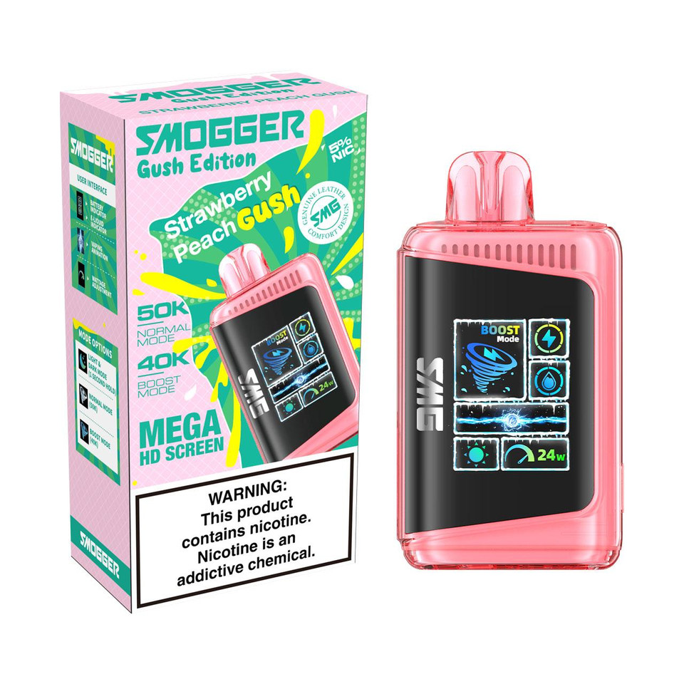 Smogger SG50000 Disposable Strawberry Peach Gush