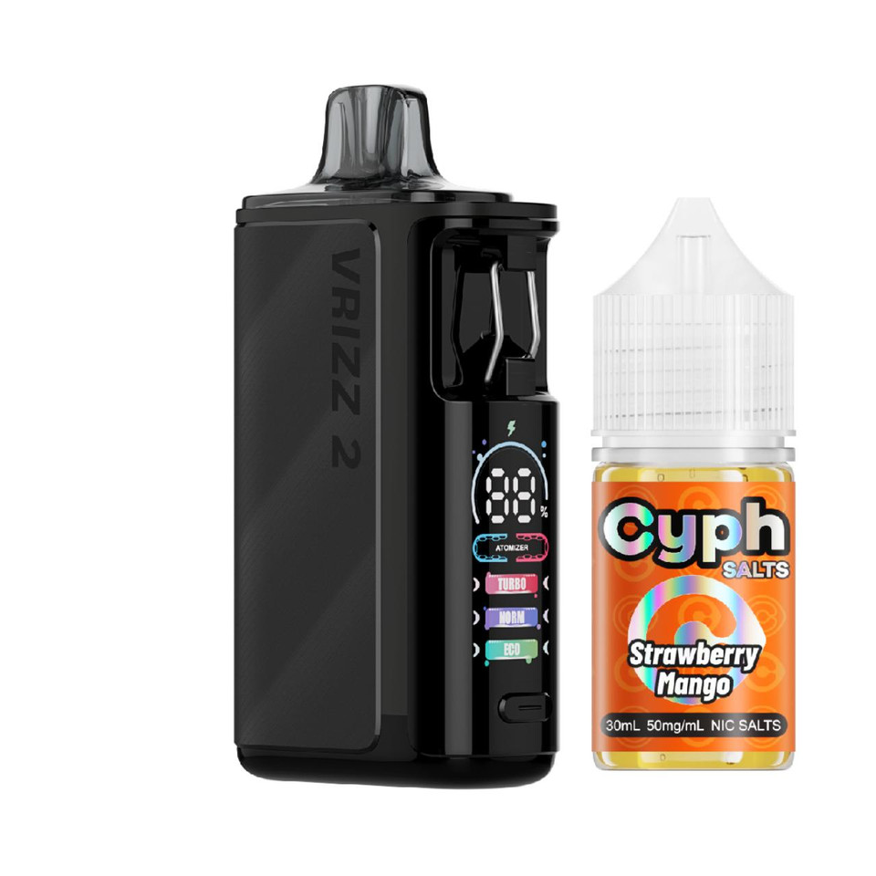 VooPoo VRIZZ 2 x Cyph Starter Kit-Onyx Black +Strawberry Mango