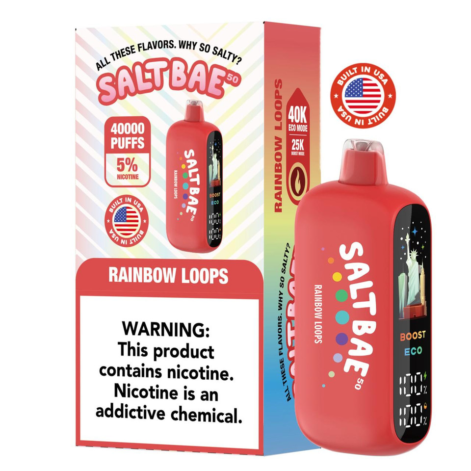 Salt Bae 50 40K Puff Disposable Rainbow Loops