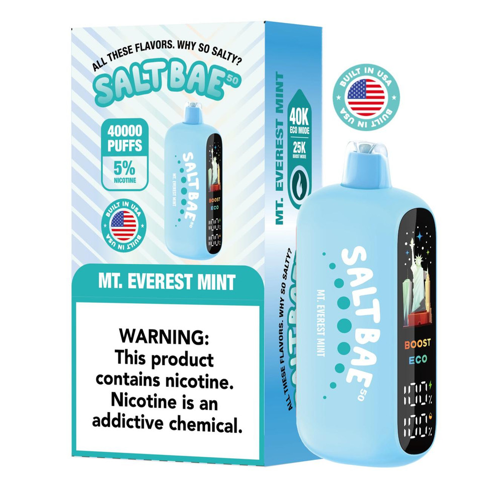 Salt Bae 50 40K Puff Disposable Mt Everst Mint