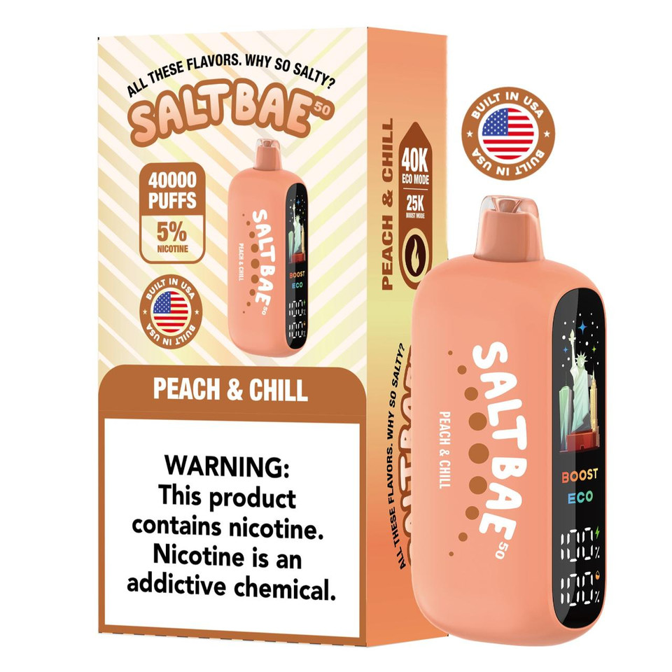 Salt Bae 50 40K Puff Disposable Peach & Chill