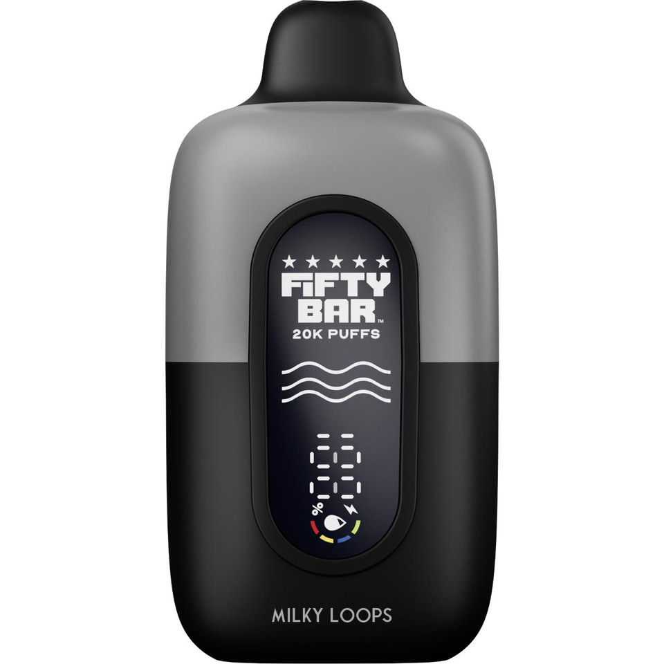 Fifty Bar V2 Silver Series 2% 20000 Puff Disposable Milky Loops