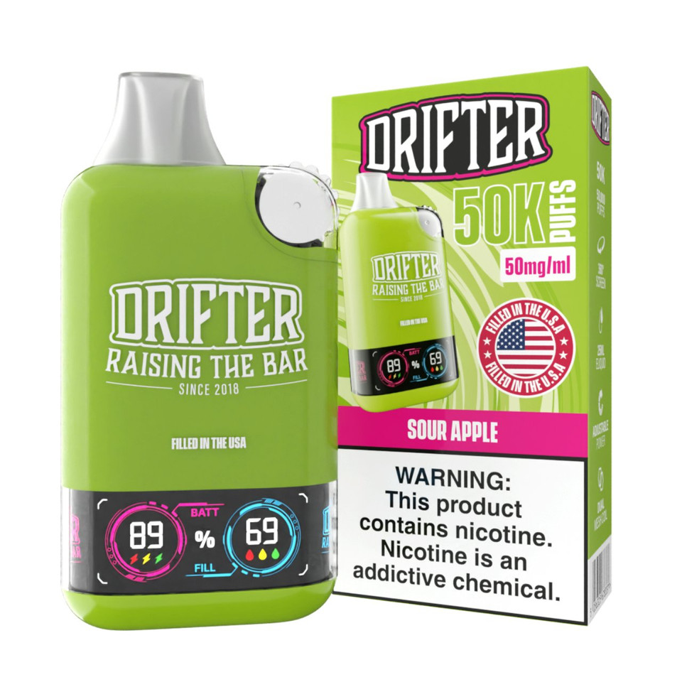 Drifter Bar 50K Puff Disposable Sour Apple.