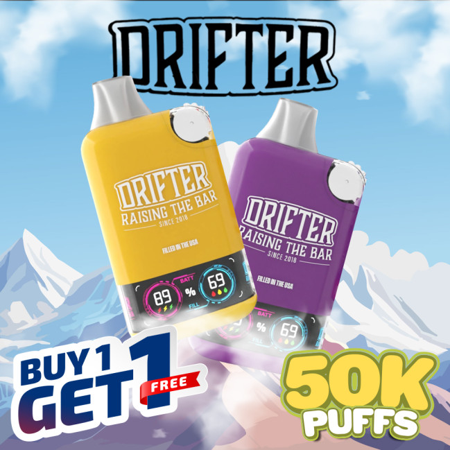 Drifter Bar Disposable (50000 Puffs) - Buy 1 Get 1 Free