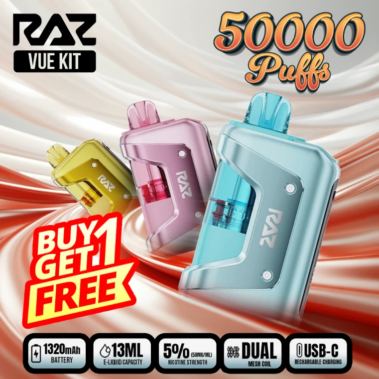 raz vape cheapest price Premium VUE Kit Disposable (50000 Puffs) Select Flavor ::Blueberry Banana pei-wholeseller-pods Shop Uncle Arnie's |