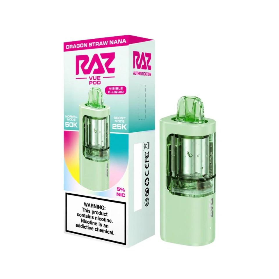 RAZ VUE 50K Replacement Pod Cartridge - 1PK Dragon Straw nana