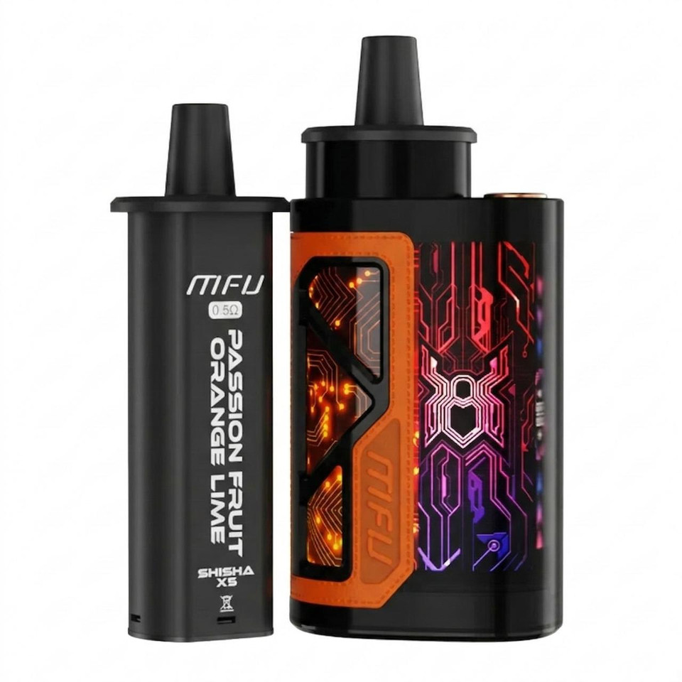 MFU SHISHA X5 Hookah 70K Puff Disposable PassionFruit Orange Lime