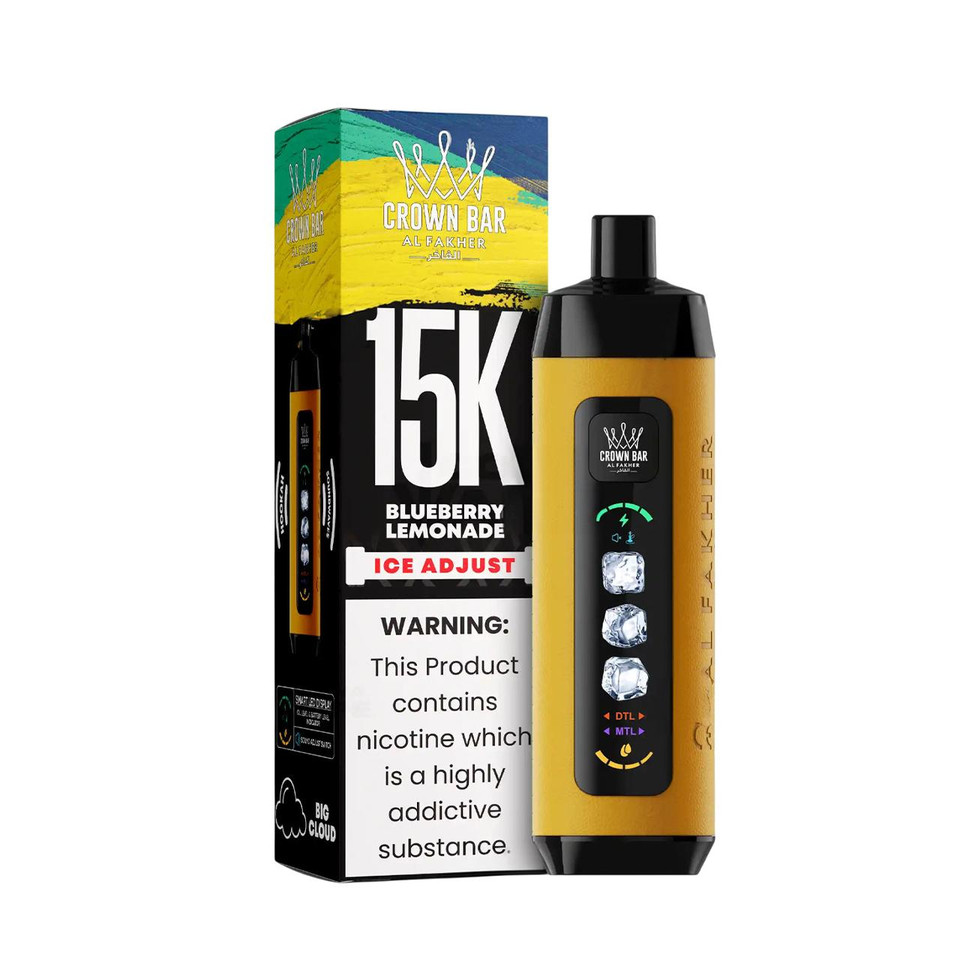 Al Fakher Crown Bar Ice Adjust Disposable 15K Puff-BLUEBERRY LEMONADE