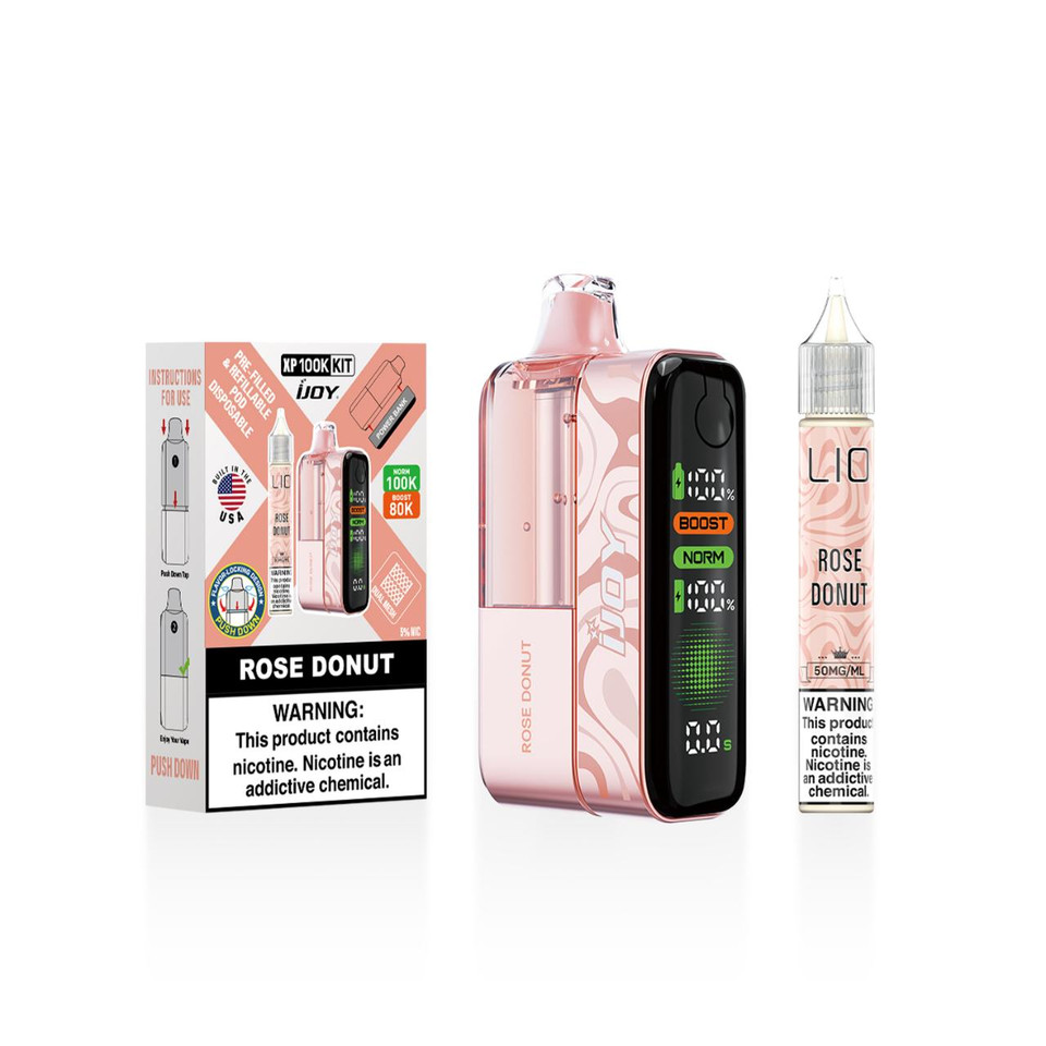 IJoy XP100K Puff Disposable Kit 15ml Bottle-Rose Donut