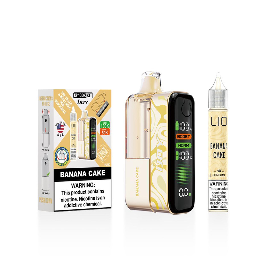 IJoy XP100K Puff Disposable Kit 15ml Bottle-Banana cake