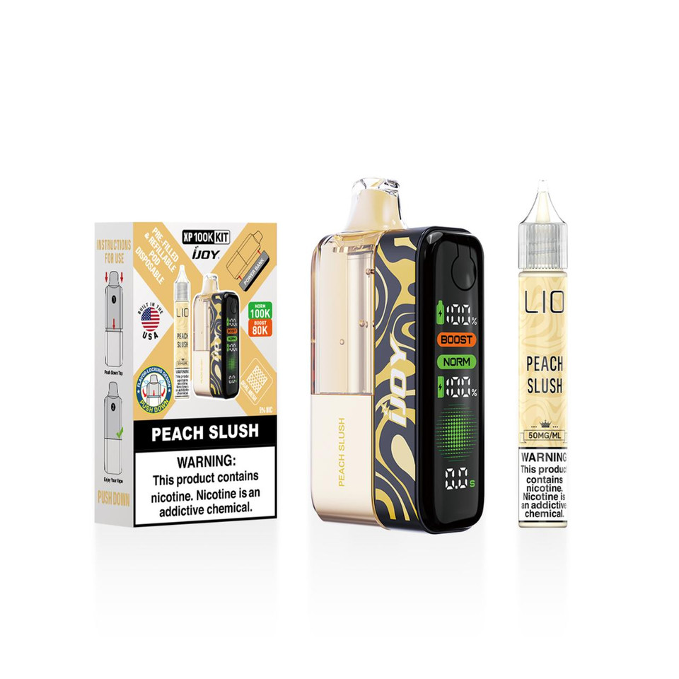 IJoy XP100K Puff Disposable Kit 15ml Bottle-peach slush