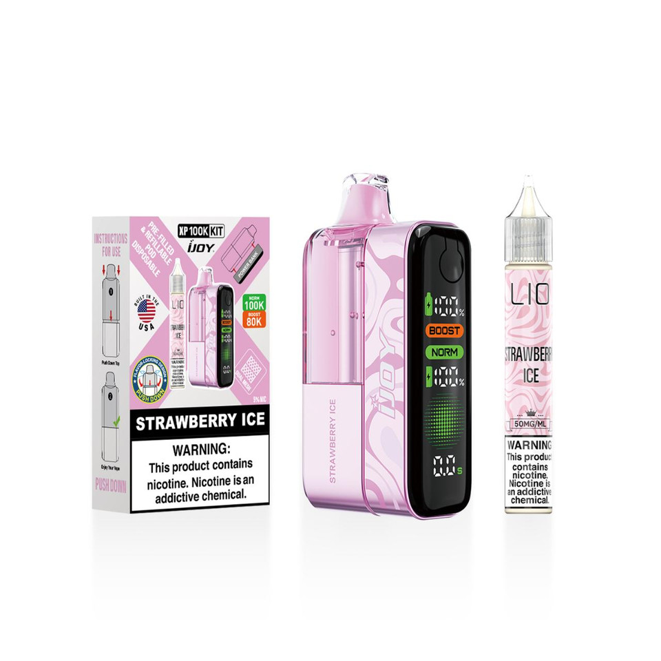 IJoy XP100K Puff Disposable Kit 15ml Bottle-Strawberry ice