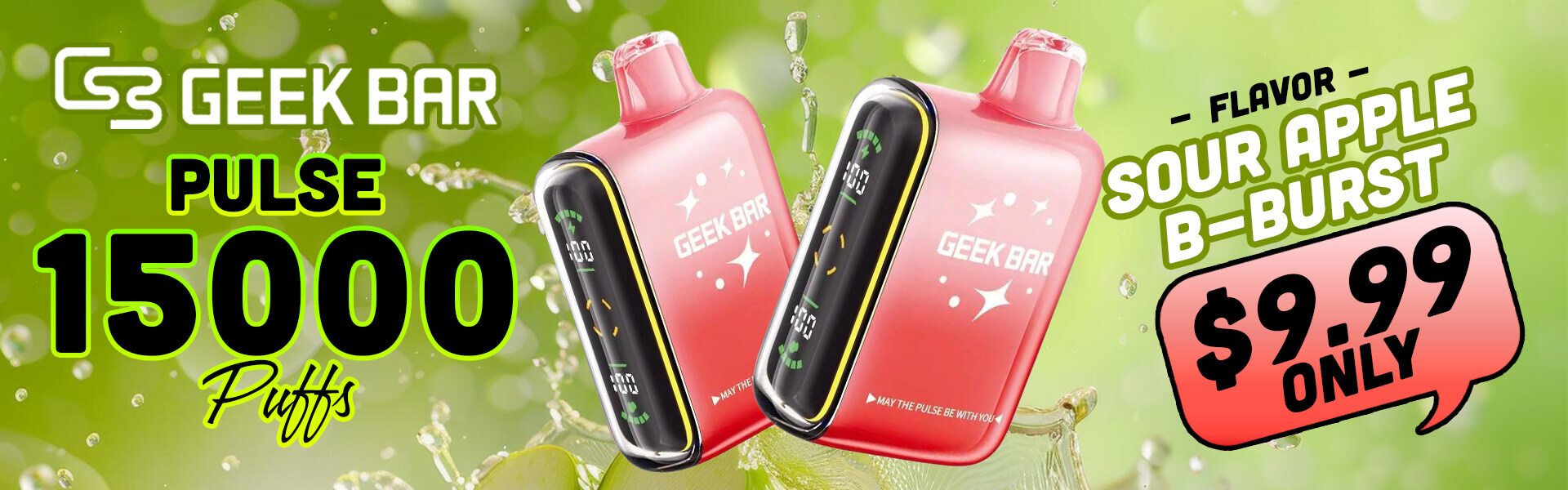 ON SALE  -   Geek bar Pulse Disposable (15000 Puffs)
