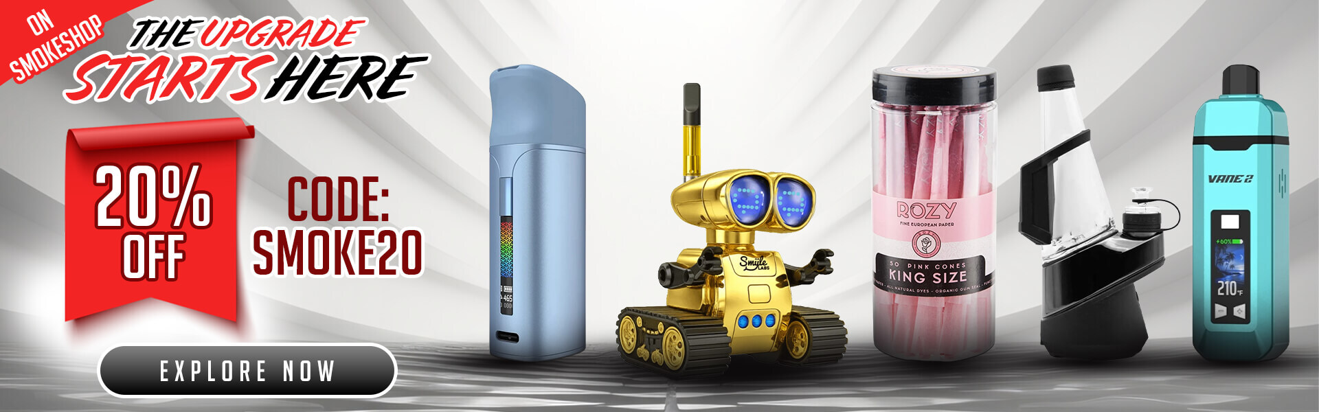 Get 20% off on SMOKESHOP Category | Coupon Code: SMOKE20