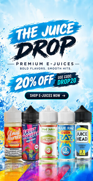 Get 20% off on E-Juices Category | Coupon Code: DROP20