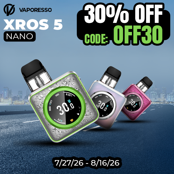 Vaporesso Xros 5 Nano Kit 30% off | Use code - OFF30