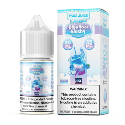 Pod Juice Salt Blue Razz Slushy Ice TFN E-Juice 30ml