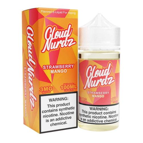 Cloud Nurdz Strawberry Mango Synthetic Nicotine 100ml E-Juice