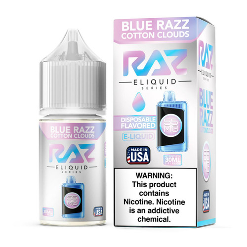 Buy Pod Juice x RAZ Salt Blue Razz Cotton Clouds TFN E-Juice 30ml