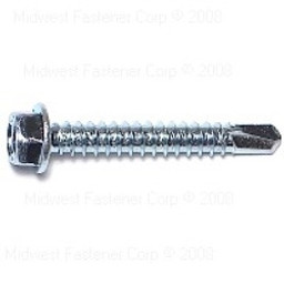 Midwest Fastener 10284 Screw, #12 Thread, 1-1/2 in L, Washer Head, Hex Drive, Self-Drilling Point, 1 PK available at Hep Sales & North Main Lumber image number 1